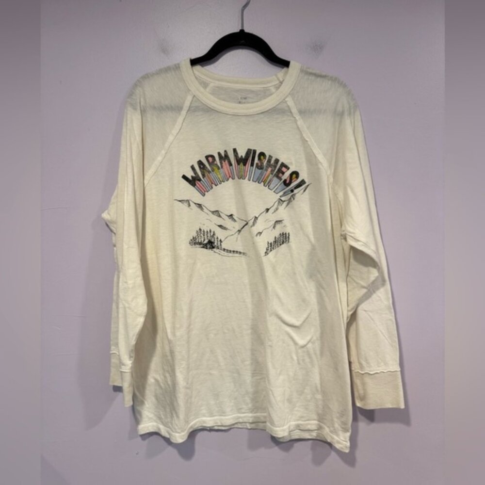NWT Aerie warm wishes graphic mountain long sleeve